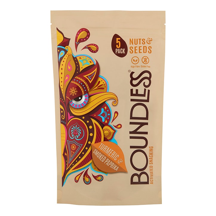 Boundless Turmeric & Smoked Paprika Activated Snacking Multipack 5 x 30g GOODS Holland&Barrett   