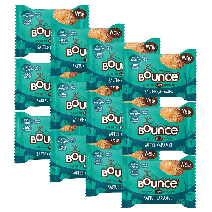 Bounce Salted Caramel Filled Protein Ball 12 x 35g Protein Bars Holland&Barrett   