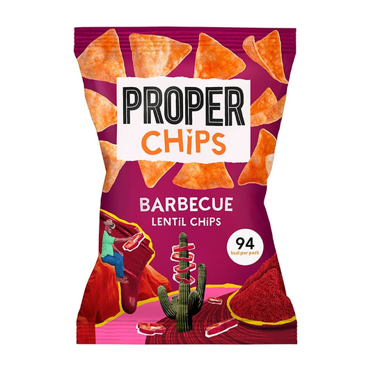 Properchips Barbecue Lentil Chips 20g Crisps & Chips Holland&Barrett   