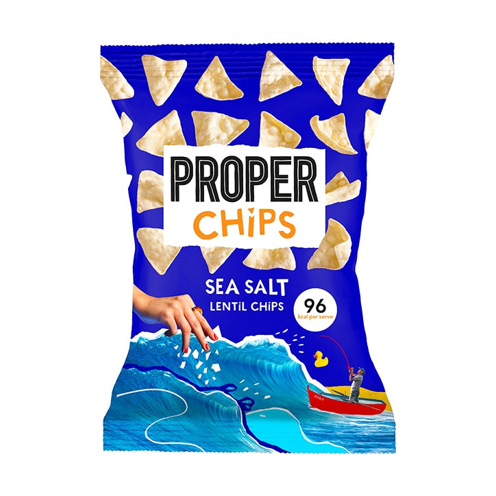 Properchips Sea Salt Lentil Chips Sharing Bag 85g Crisps & Chips Holland&Barrett   