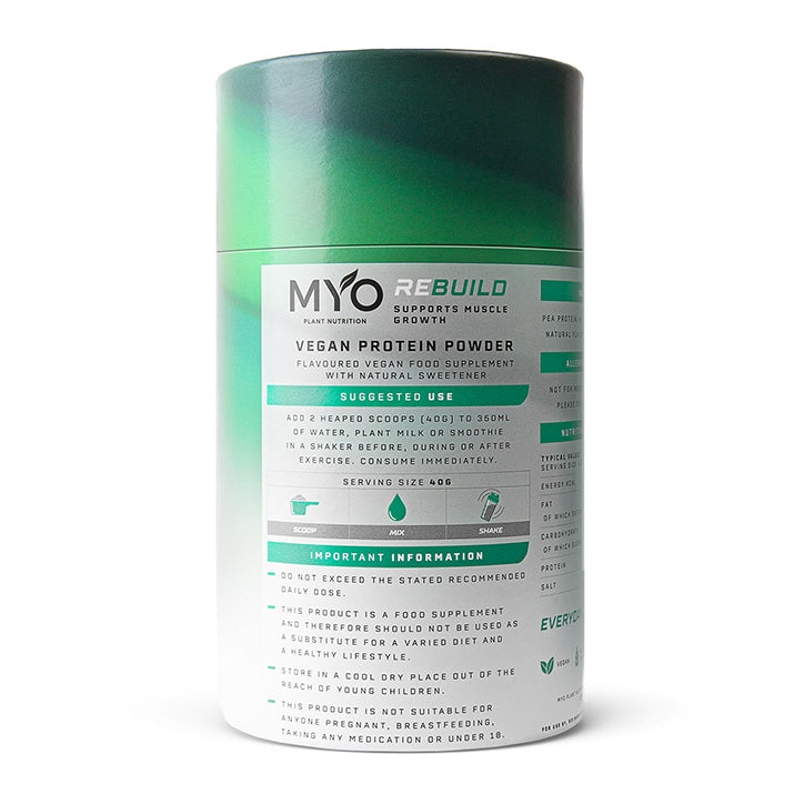 MYO Plant Nutrition Vegan Protein Supplement Chocolate 500g Vegan Protein Holland&Barrett   