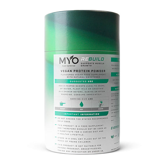 MYO Plant Nutrition Vegan Protein Supplement Vanilla 500g - McGrocer
