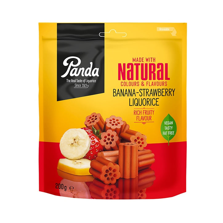 Panda Liqourice Banana & Strawberry 200g