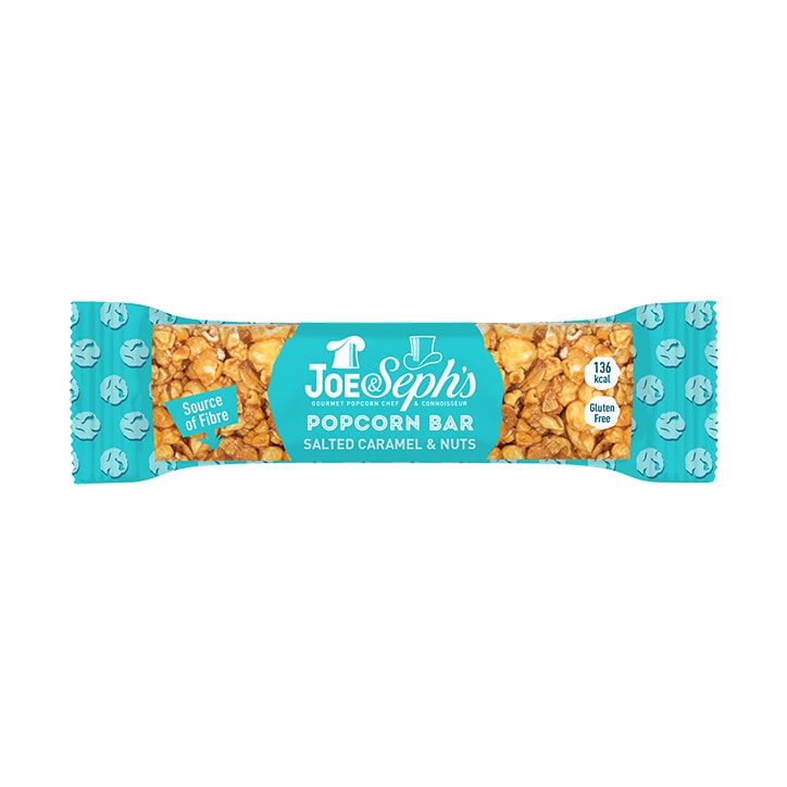 Joe & Sephs Salted Caramel & Nuts Popcorn Bar 27g