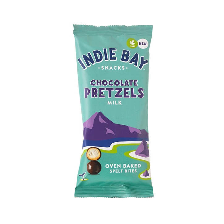 Indie Bay Snacks Milk Chocolate Spelt Pretzel Bites 31g Pretzels Holland&Barrett   