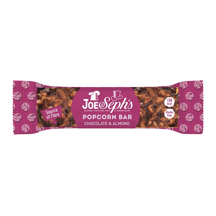 Joe & Sephs Popcorn Bar with Caramel, Belgian Chocolate & Almonds 27g