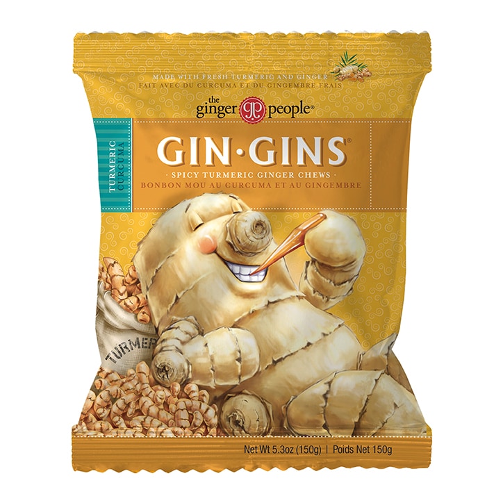 The Ginger People Gin Gins Chewy Turmeric Ginger Candy 150g GOODS Holland&Barrett   