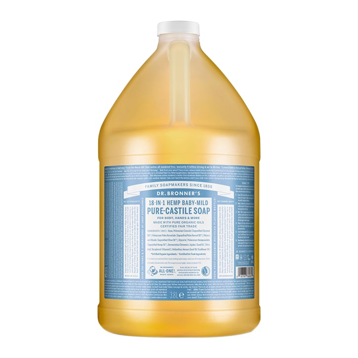 Dr Bronner's Baby Unscented Pure-Castile Liquid Soap 3.79l GOODS Holland&Barrett   