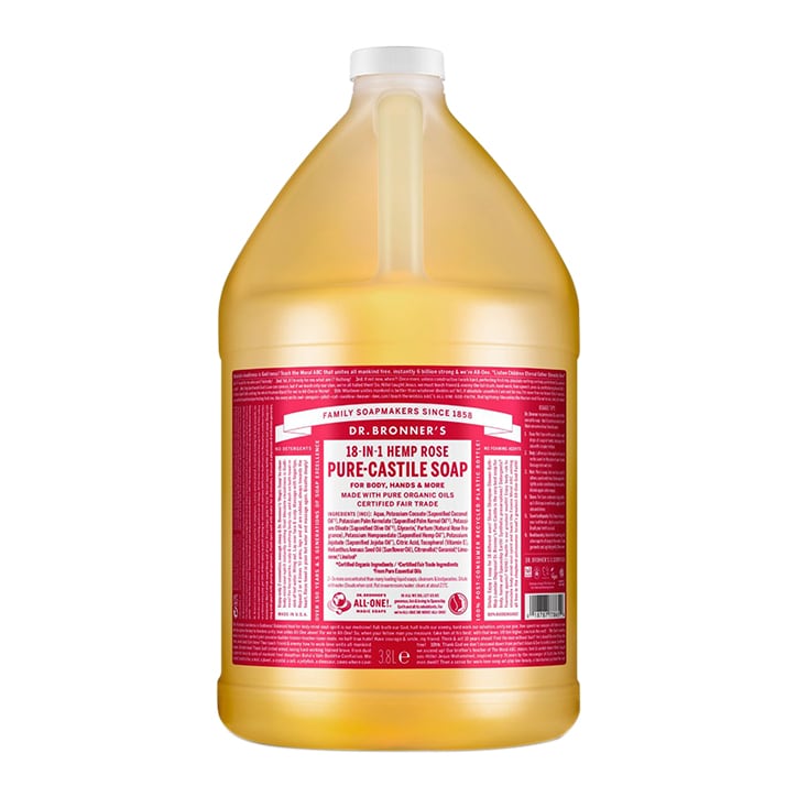 Dr Bronner's Rose Pure-Castile Liquid Soap 3.79l GOODS Holland&Barrett   