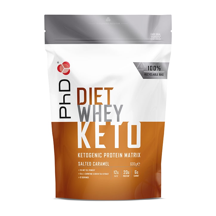 PhD Nutrition Diet Whey Keto Salted Caramel 600g GOODS Holland&Barrett   