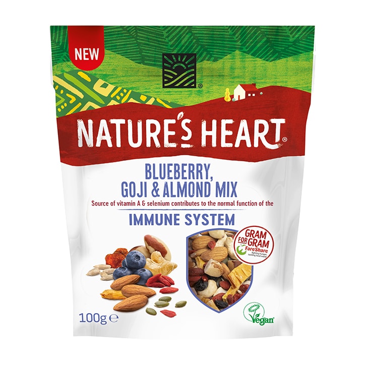 Nature's Heart Blueberry, Goji & Almond Immune System Mix 100g GOODS Holland&Barrett   