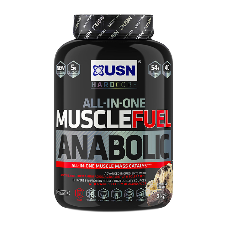 USN Muscle Fuel Anabolic All-In-One Shake Cookies & Cream 2kg GOODS Holland&Barrett   