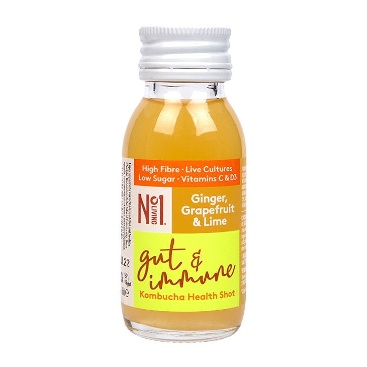 No.1 Living Gut & Immune Kombucha Health Shot 60ml Drinks Holland&Barrett   