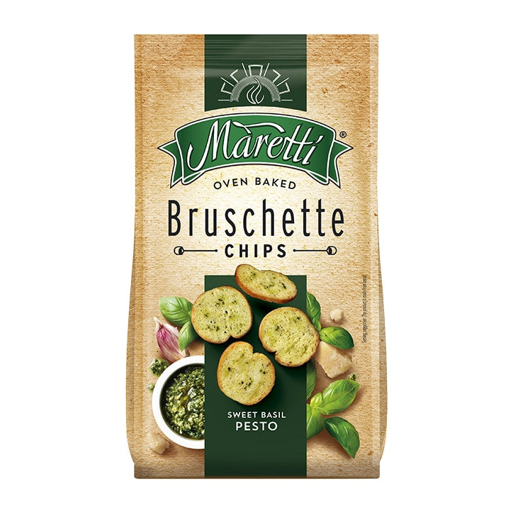 Maretti Sweet Basil Pesto Bruschetta Chips 150g Crisps & Chips Holland&Barrett   