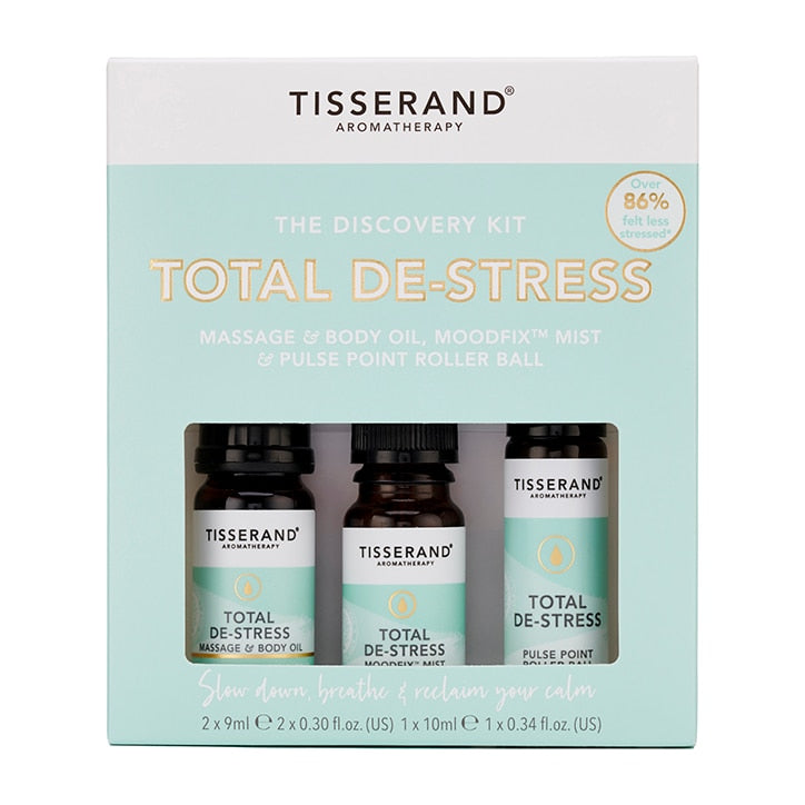 Tisserand De-Stress Discovery Kit 2x 9ml, 1x 10ml Aromatherapy & Home Holland&Barrett   