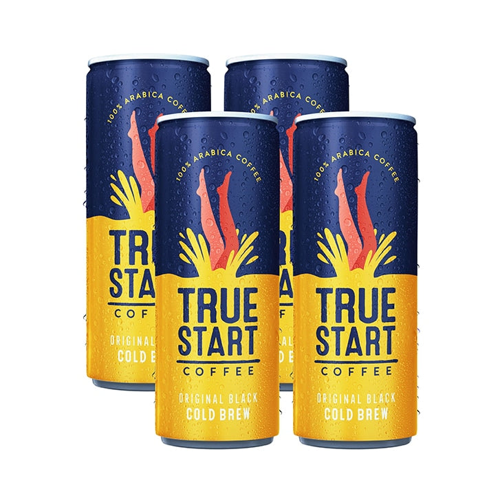 True Start Original Black Cold Brew Coffee 4 x 250ml GOODS Holland&Barrett   