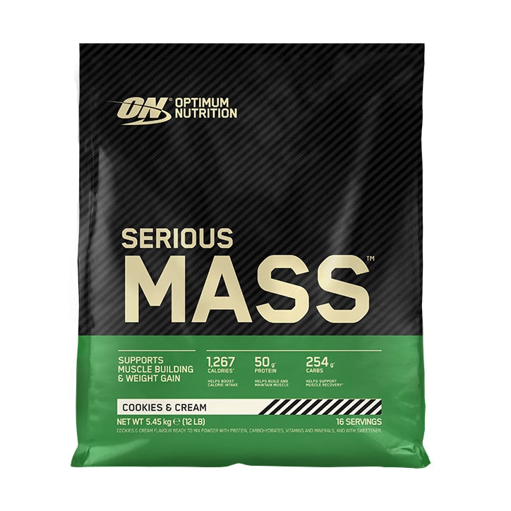 Optimum Nutrition Serious Mass Powder Cookies & Cream 5.4kg GOODS Holland&Barrett   