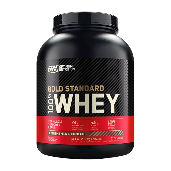 Optimum Nutrition Gold Standard 100% Whey Protein Extreme Milk Chocolate 2.2kg GOODS Holland&Barrett   