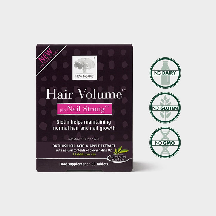 New Nordic Hair Volume with Nail Strong 60 Tablets GOODS Holland&Barrett   