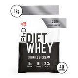 PhD Diet Whey Powder Cookies & Cream 1000g GOODS Holland&Barrett   