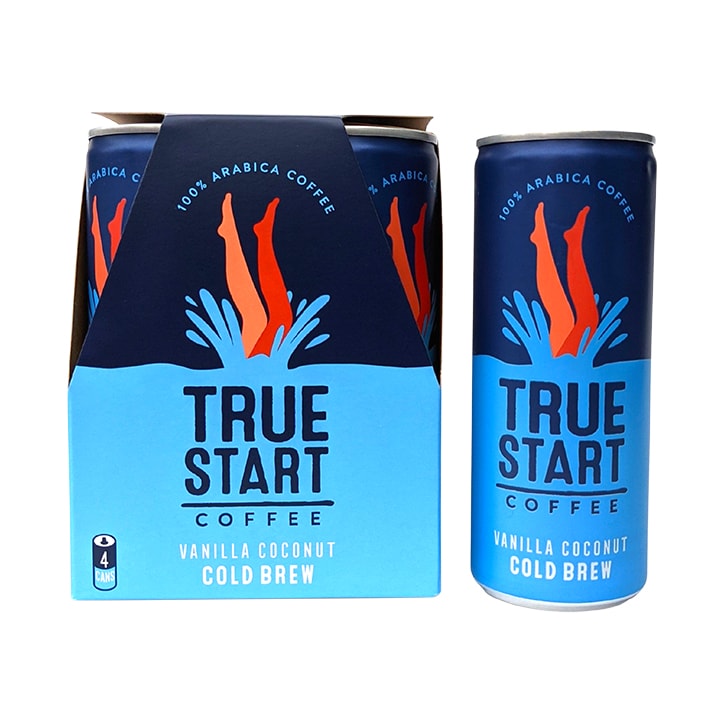 True Start Vanilla Coconut Cold Brew Coffee 4 x 250ml Coffee Holland&Barrett   