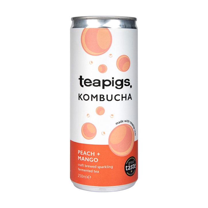 teapigs Peach & Mango Kombucha 250ml GOODS Holland&Barrett   