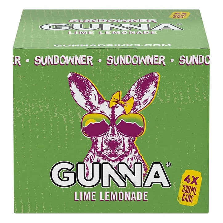 Gunna Sundowner Lemonade & Lime 4 x 330ml GOODS Holland&Barrett   