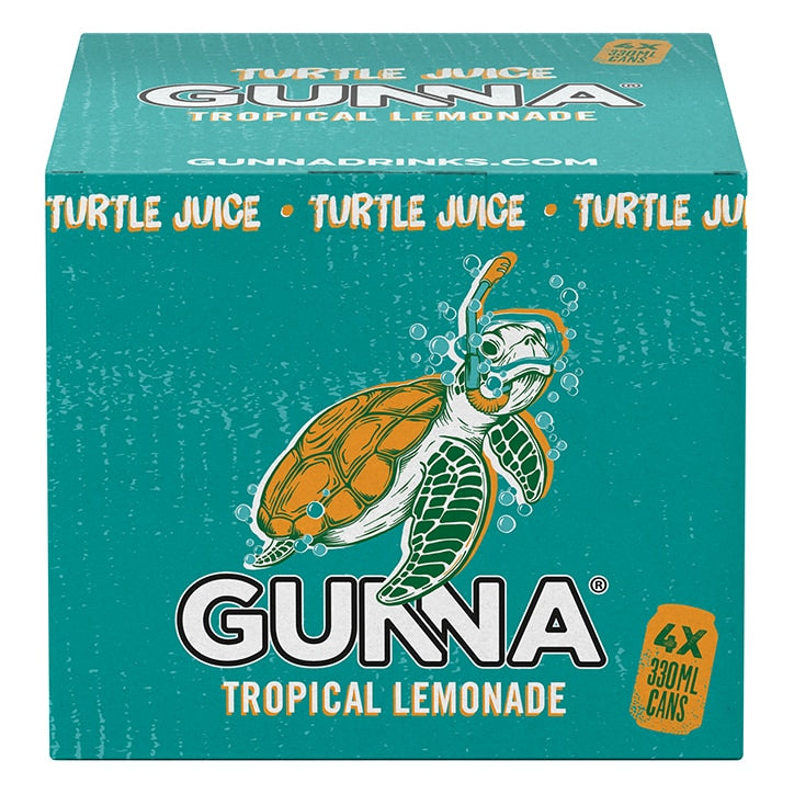 Gunna Turtle Juice Tropical Lemonade 4 x 330ml GOODS Holland&Barrett   