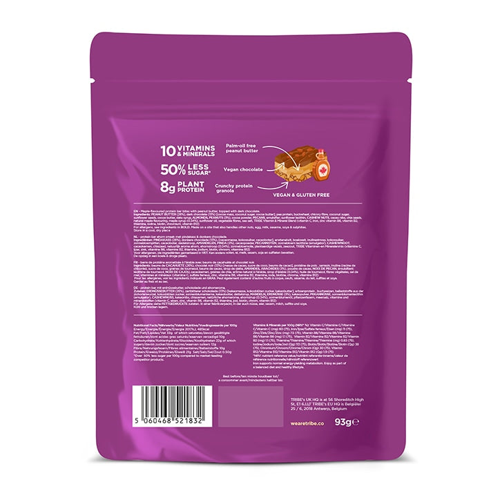 TRIBE Nut Butter Triple Decker Bites Chocolate Maple Sharing Bag 93g GOODS Holland&Barrett   