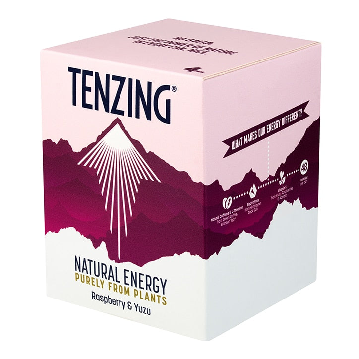 Tenzing Natural Energy Raspberry & Yuzu 4 x 250ml Energy Drinks Holland&Barrett   