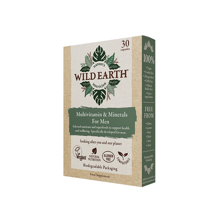 Wild Earth Multivitamin & Minerals For Men 30 Capsules Vitamins & Supplements Shop All Holland&Barrett   