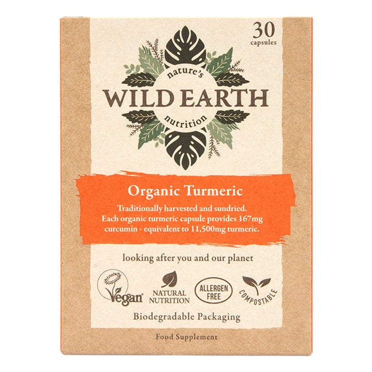 Wild Earth Organic Turmeric 30 Capsules Vitamins & Supplements Shop All Holland&Barrett   