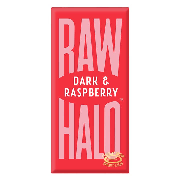 Raw Halo Vegan Dark & Raspberry Raw Chocolate 70g Chocolate Holland&Barrett   
