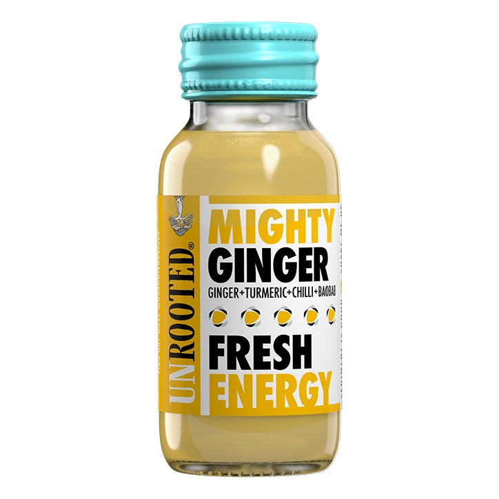 Unrooted Mighty Ginger Fresh Energy 60ml Energy Drinks & Shots Holland&Barrett   