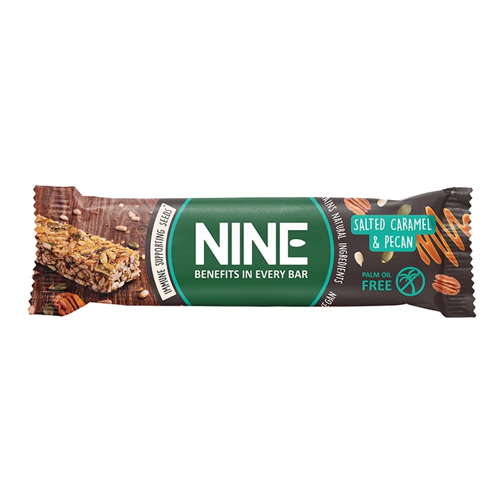 NINE Salted Caramel Pecan Bar 40g