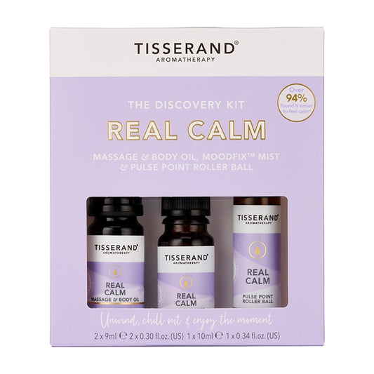 Tisserand Real Calm Discovery Kit 2x 9ml, 1x 10ml Aromatherapy & Home Holland&Barrett   