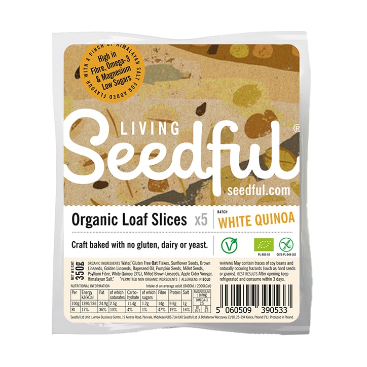 Seedful Gluten Free Quinoa Loaf Slices 350g