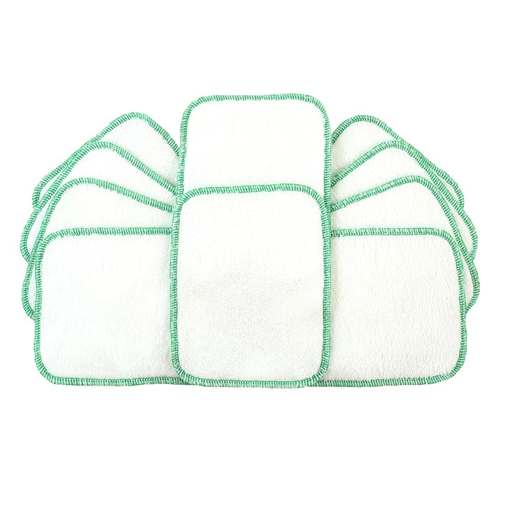 TotsBots Double-sided Reusable Wipes - White 10 pack Natural Nappies & Clothing Holland&Barrett   