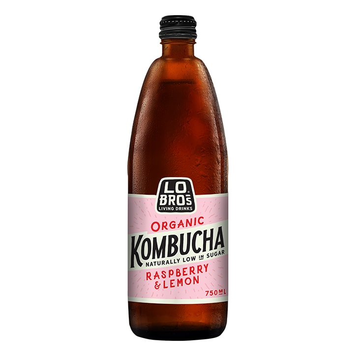 Lo Bros Organic Kombucha Raspberry & Lemon 750ml GOODS Holland&Barrett   