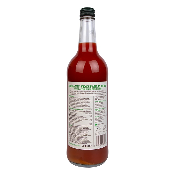 James White Drinks Organic Mixed Vegetable Juice 750ml