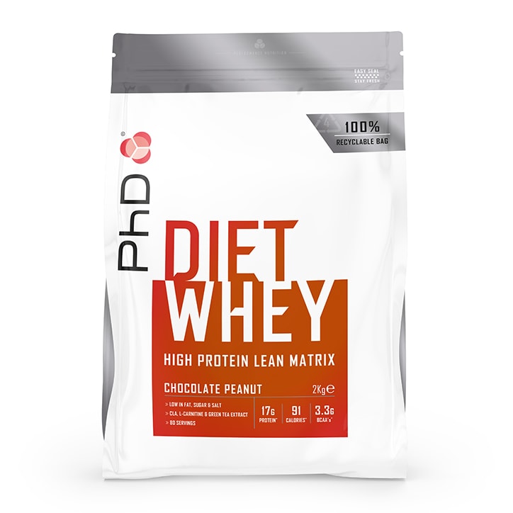 PhD Diet Whey Powder Chocolate Peanut 2000g GOODS Holland&Barrett   