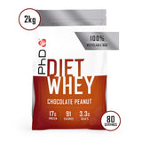 PhD Diet Whey Powder Chocolate Peanut 2000g GOODS Holland&Barrett   