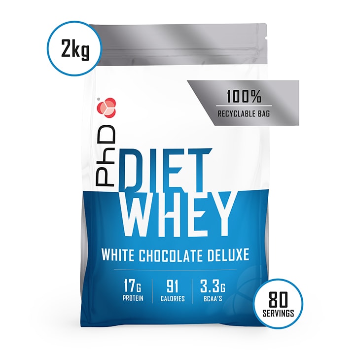 PhD Nutrition Diet Whey Protein Powder White Chocolate 2000g GOODS Holland&Barrett   