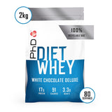 PhD Nutrition Diet Whey Protein Powder White Chocolate 2000g GOODS Holland&Barrett   