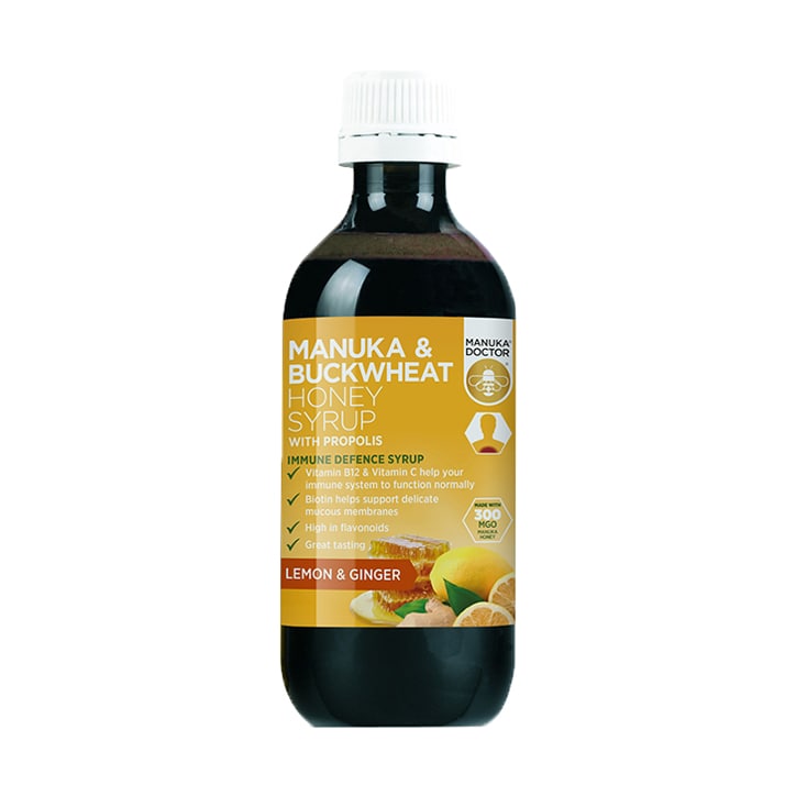 Manuka Doctor Manuka Honey & Buckwheat Honey Syrup 200ml Syrups Holland&Barrett   