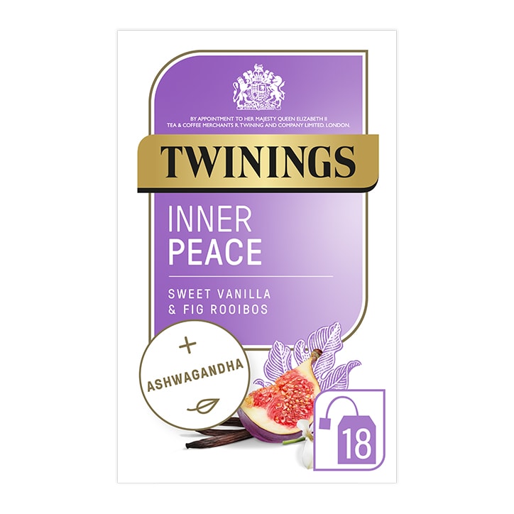 Twinings Adaptogens Inner Peace with Fig, Vanilla Flavoured Rooibos & Ashwaganda 18 Tea Bags GOODS Holland&Barrett   