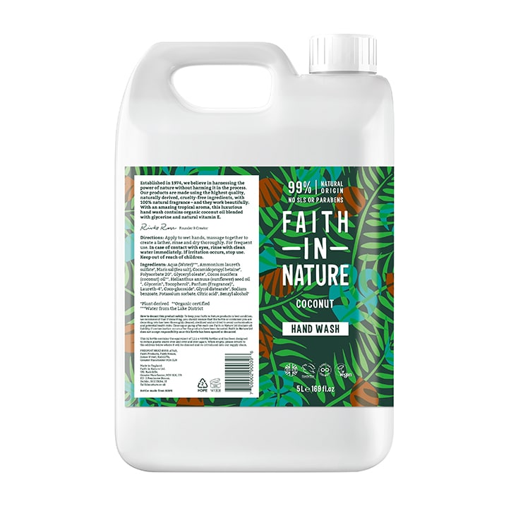 Faith in Nature Coconut Hand Wash 5 Litre