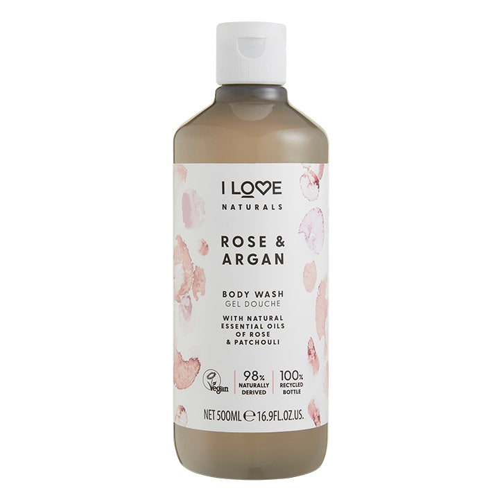 I Love Naturals Rose & Argan Body Wash 500ml GOODS Holland&Barrett   