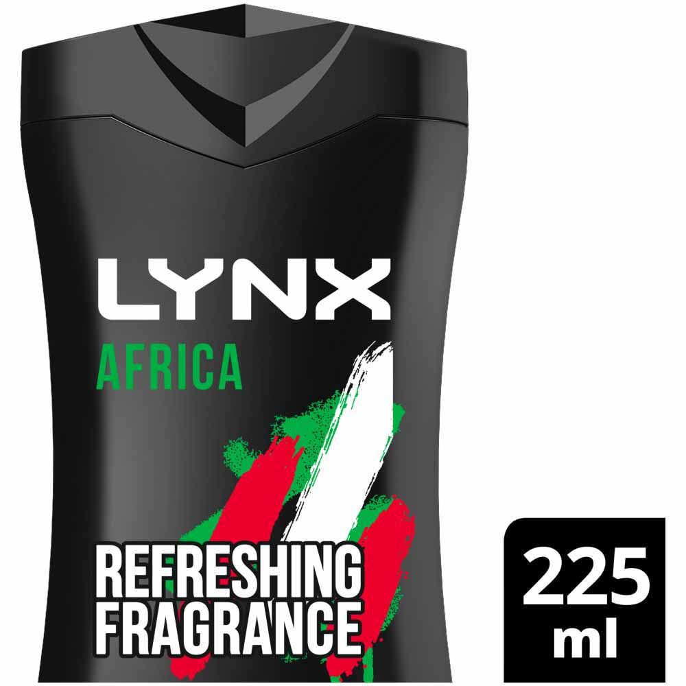 Lynx Africa Shower Gel 225ml Men's Shower Gel and Body Wash Boots   