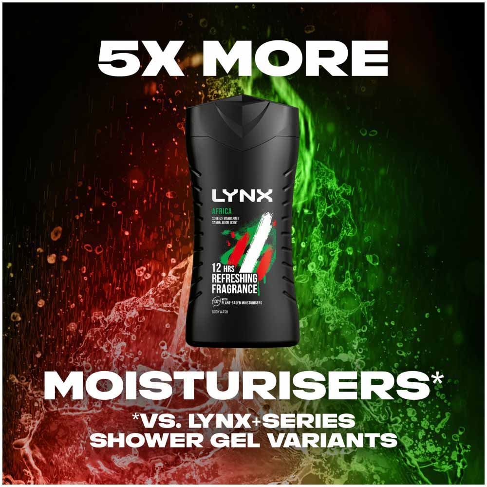 Lynx Africa Shower Gel 225ml Men's Shower Gel and Body Wash Boots   